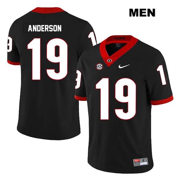 Georgia Bulldogs Men's Adam Anderson #19 NCAA Legend Authentic Black Nike Stitched College Football Jersey YBN8456MN